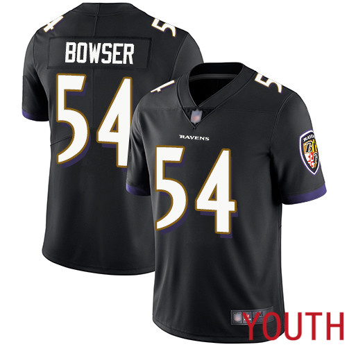 Baltimore Ravens Limited Black Youth Tyus Bowser Alternate Jersey NFL Football #54 Vapor Untouchable->youth nfl jersey->Youth Jersey